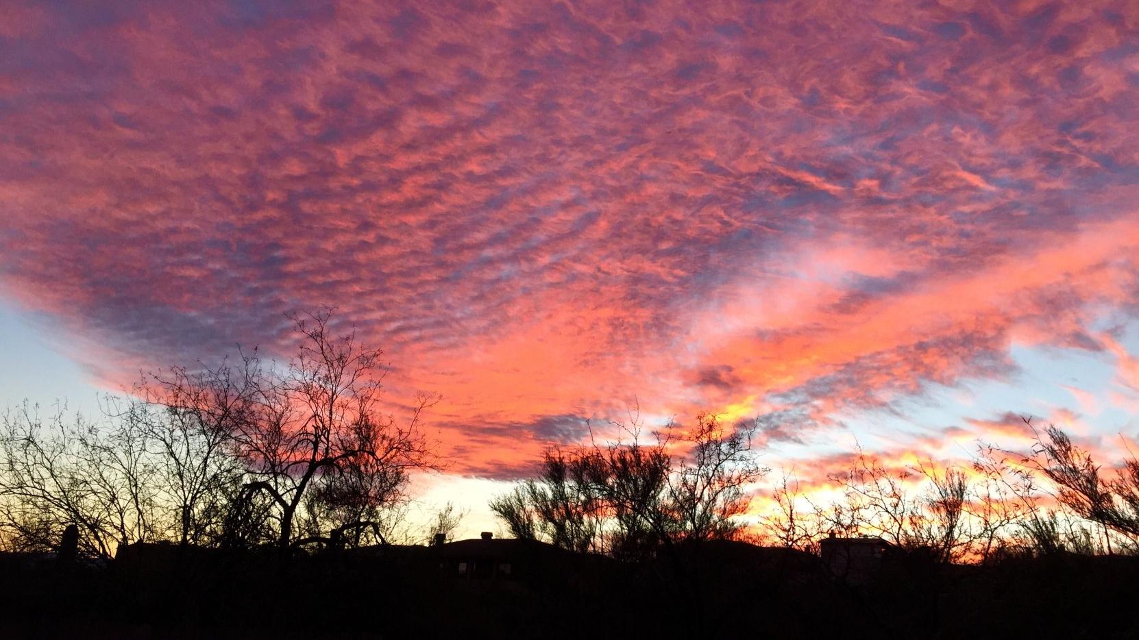 Sunset over Tucson Wednesday